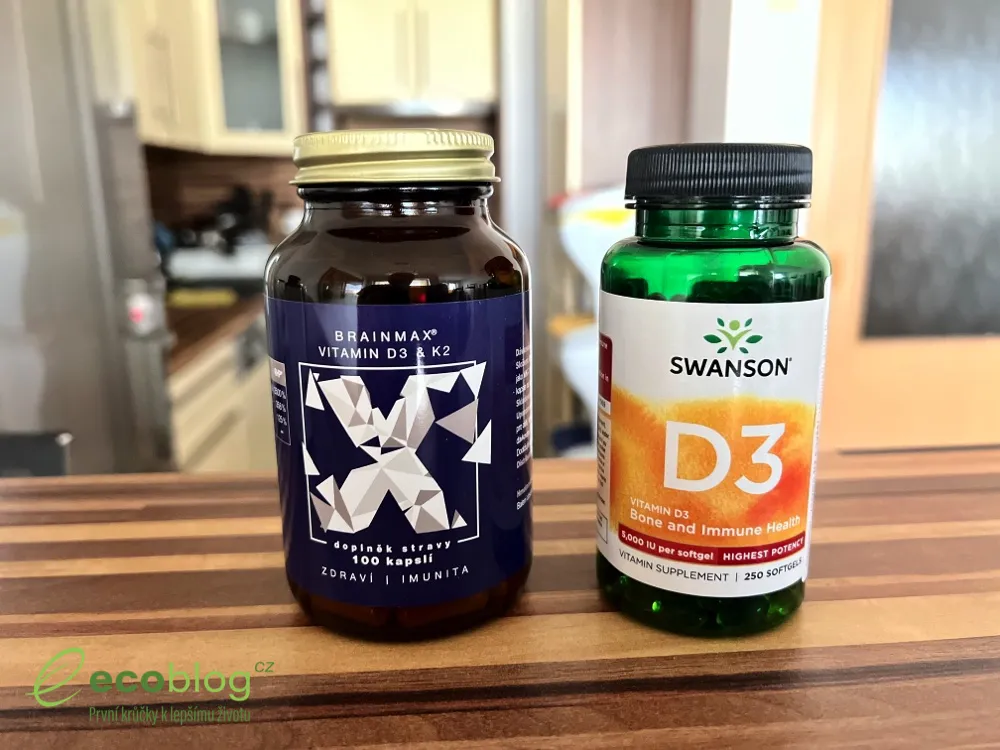 Srovnání vitamínů D z testu na Ecoblogu
