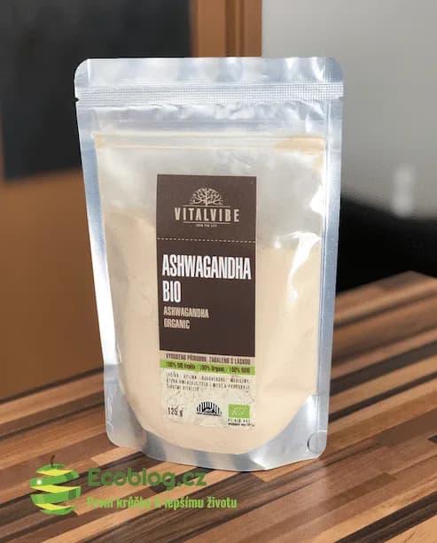 Vitalvibe Ashwagandha BIO recenze: moje zkušenost a chuť (2026)