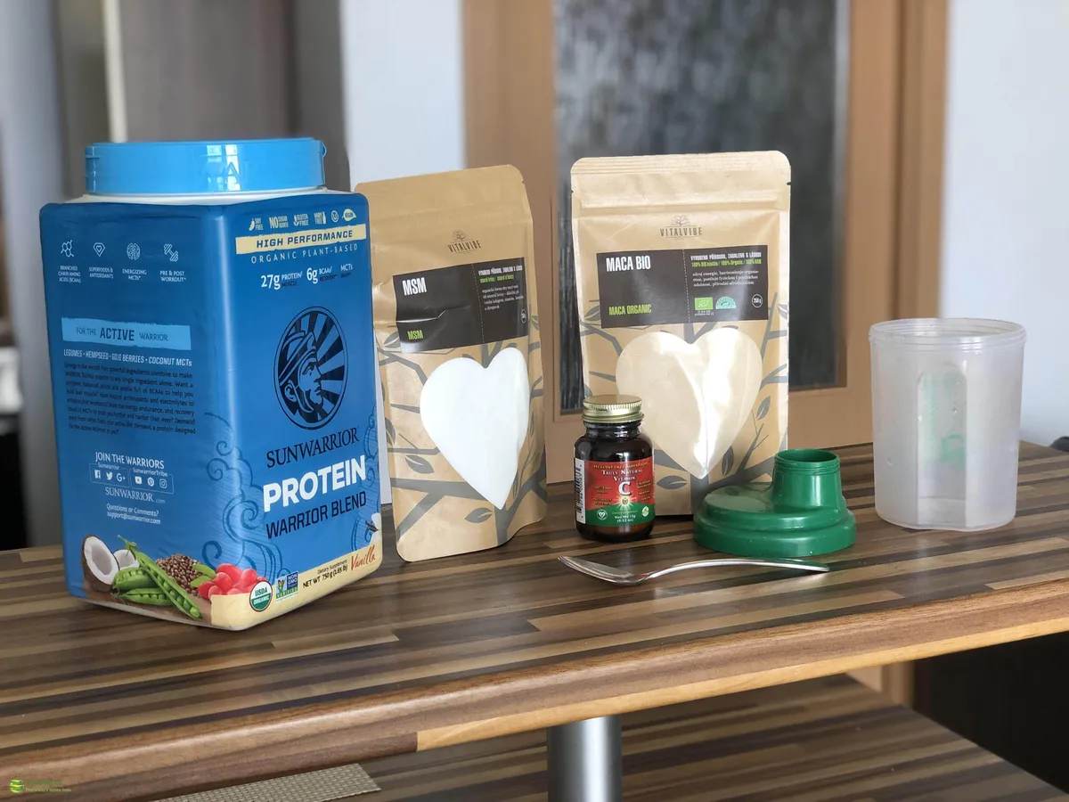 Vitalvibe MSM prášek připravený k rozmíchání do nápoje