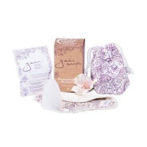 Econea | Gaia Cup Menstruační kalíšek - velký - balení včetně slipové vložky a čističe