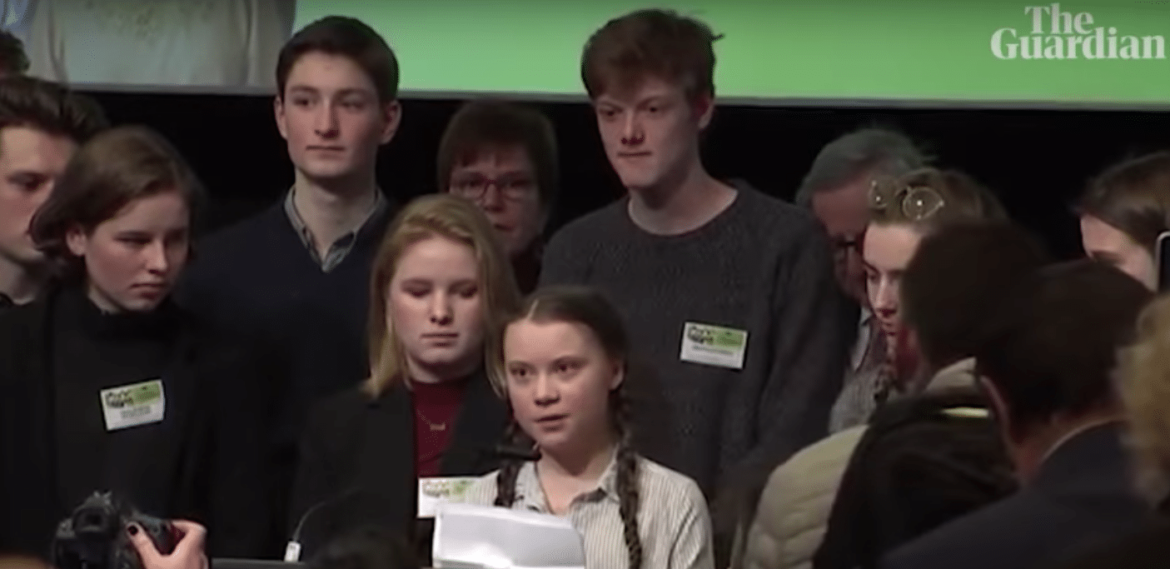Greta Thunberg a její projev k politikům