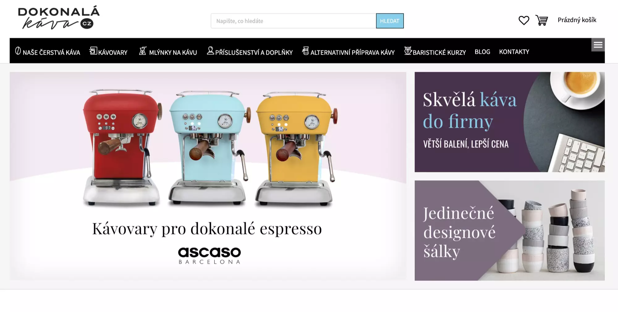 dokonalá káva homepage